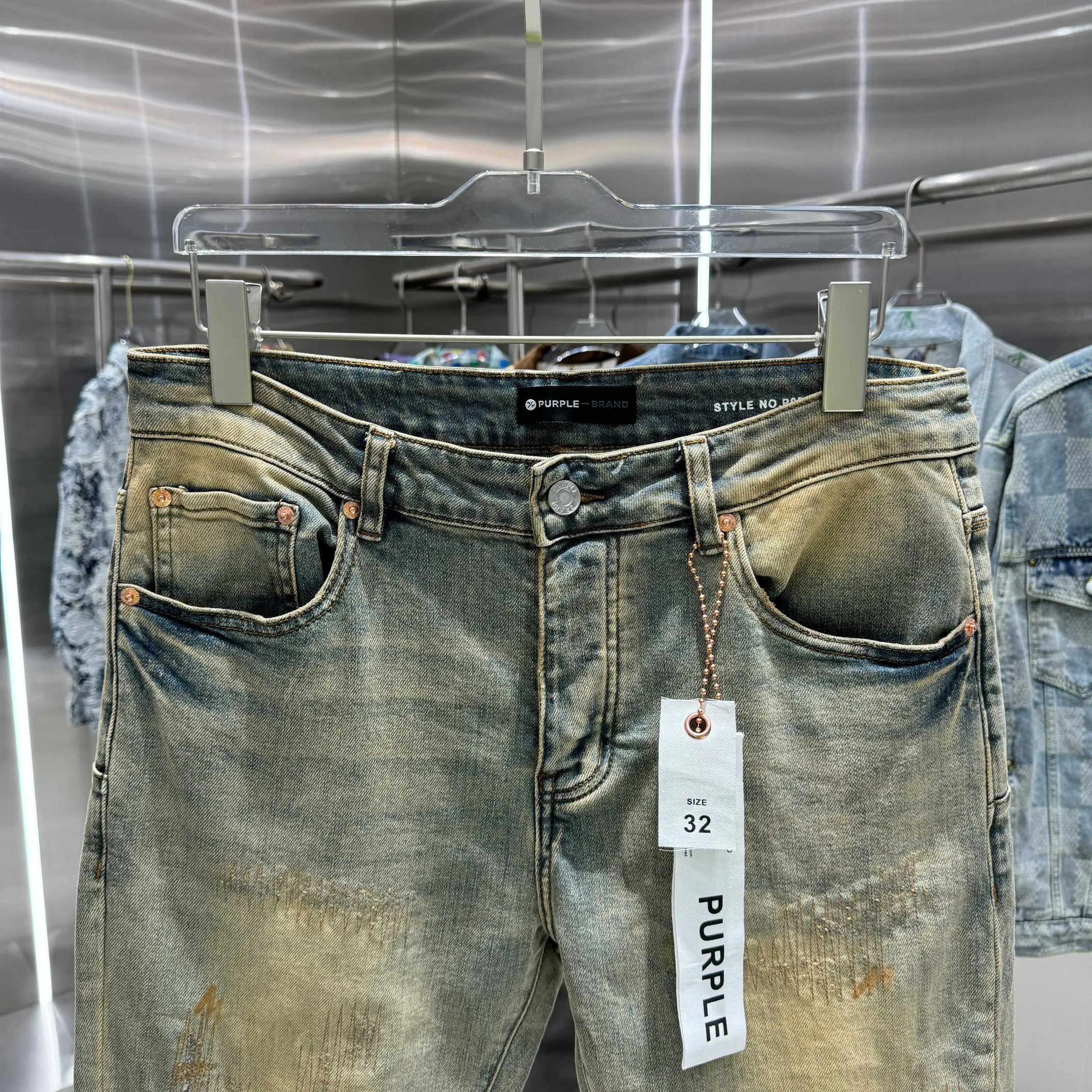 🅿️310 Purple Brand ripped street fashion style slim fit stretch jeans picture color code number 30 32 34 36 38