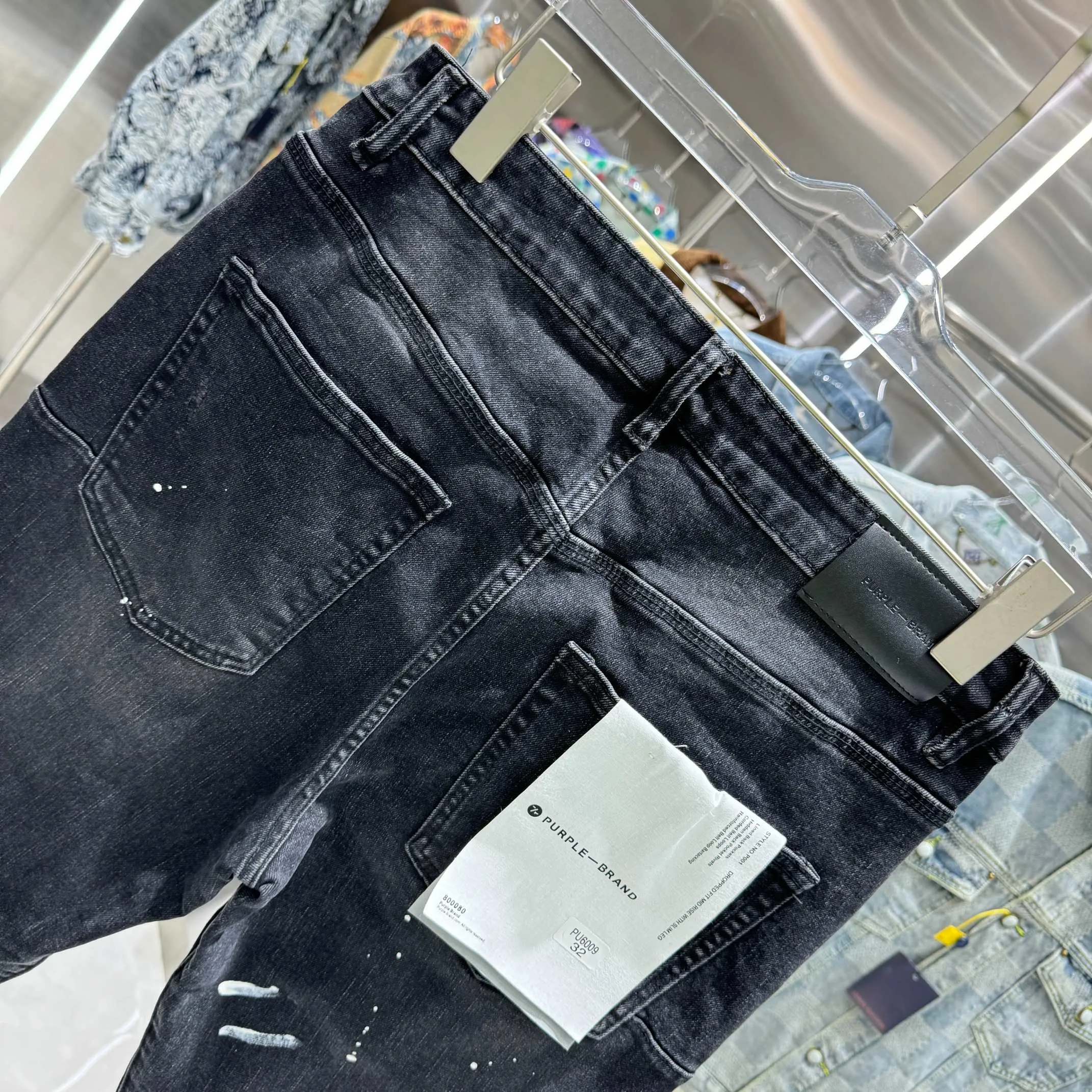 🅿️310 Purple Brand graffiti street style micro-flared stretch jeans Color Black Size 30 32 34 36 38