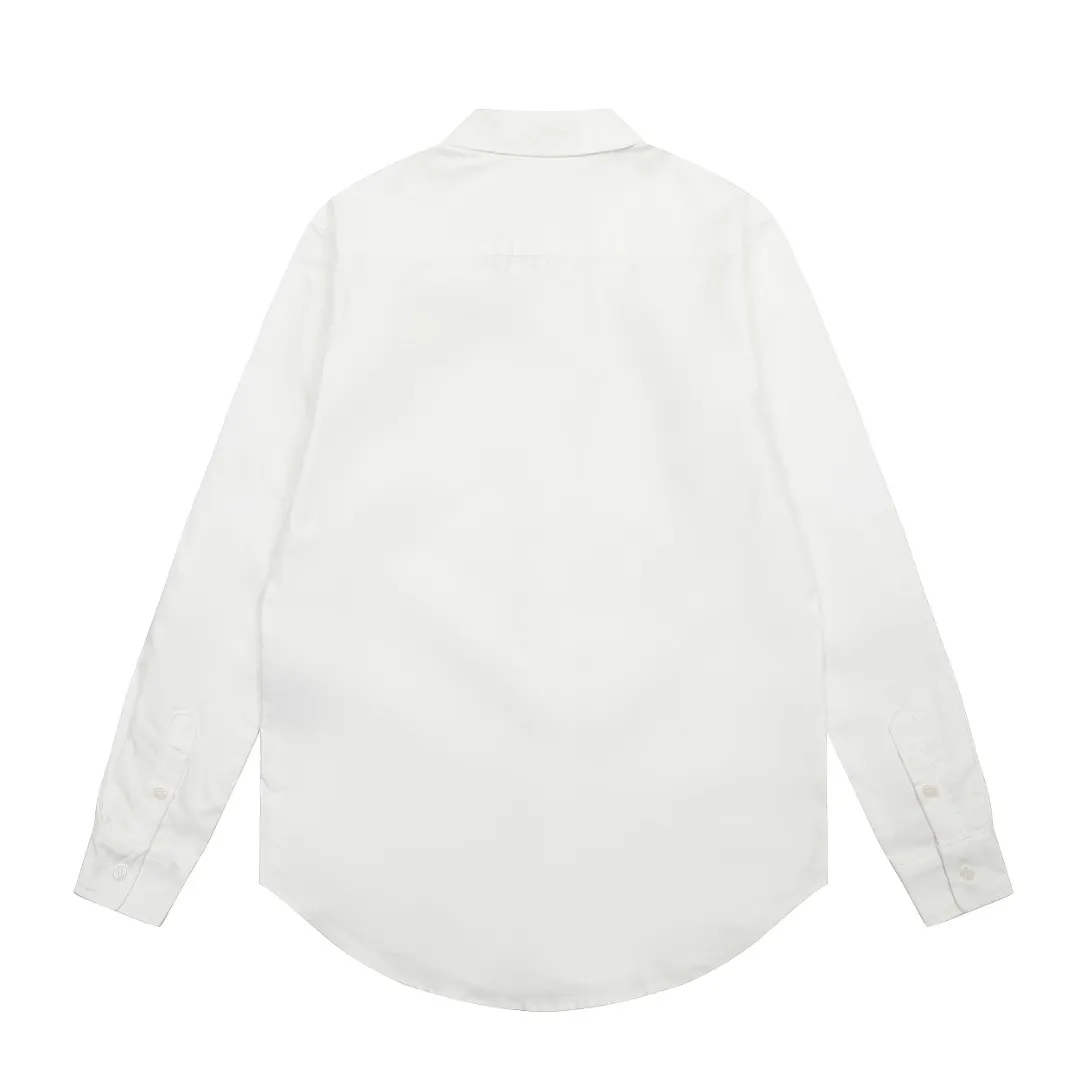 🅿️230 "Top quality" Style number: CY120# [Ralph Lauren/Ralph Lauren solid color basic classic color block embroidered pony couple shirt long sleeves] ✅Ralph Lauren/Ralph Lauren solid color basic classic color block embroidered pony couple shirt long sleeves ✅Oxford cloth high-quality fabric with strong three-dimensional effect, breathable and anti-wrinkle material, comfortable upper body ✅The pony logo embroidery on the chest has a strong sense of detail, full and exquisite, excellent quality, ✅Simple and versatile Very suitable for lazy people. The charm of solid color shirts is basic and classic. ✅The upper body looks much better than the real thing. Highly recommended as a must-have style for goddess OOTD. Size: S-L Color: White Blue Pink