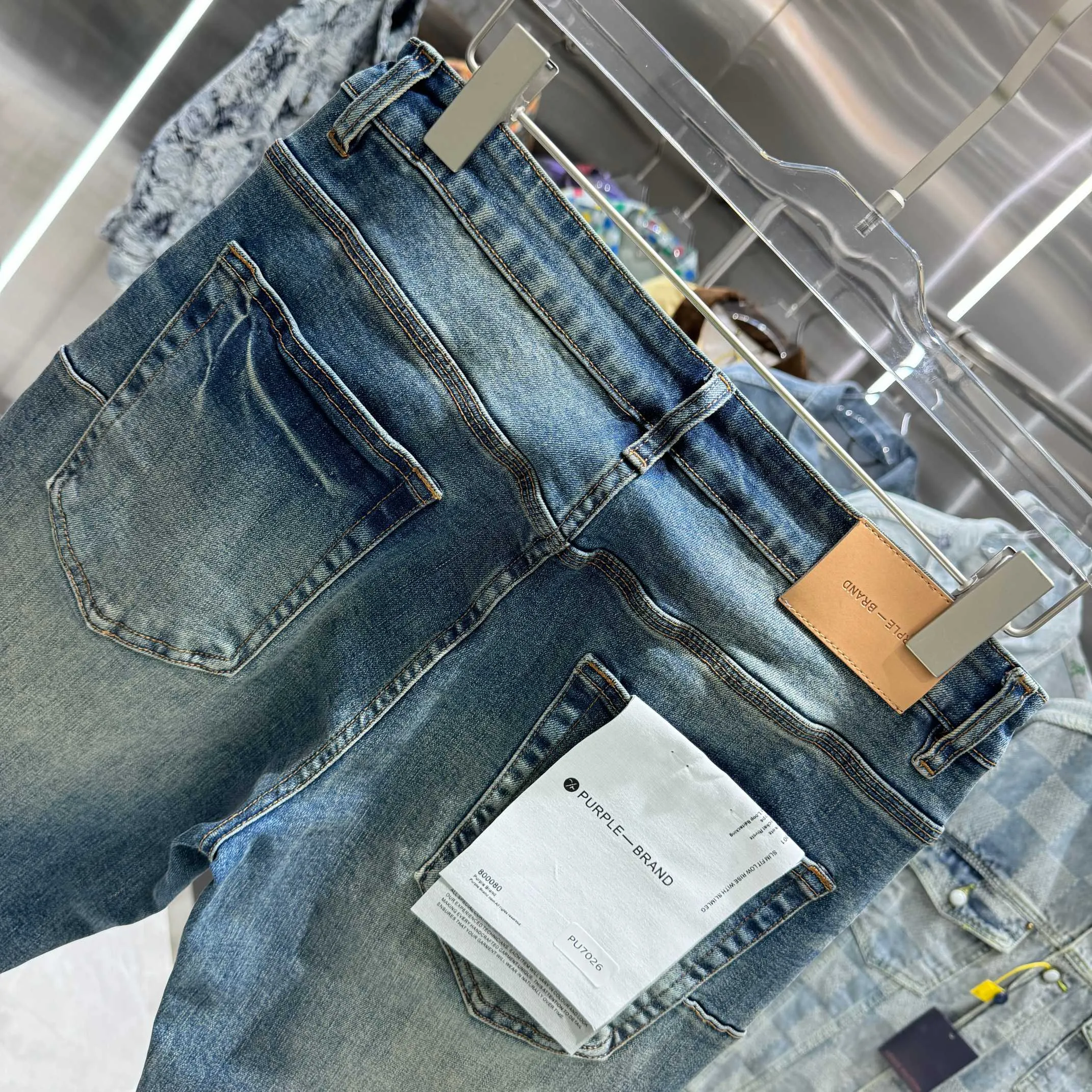 🅿️310 Purple Brand ripped street style micro-flared stretch jeans Color Blue Size 30 32 34 36 38