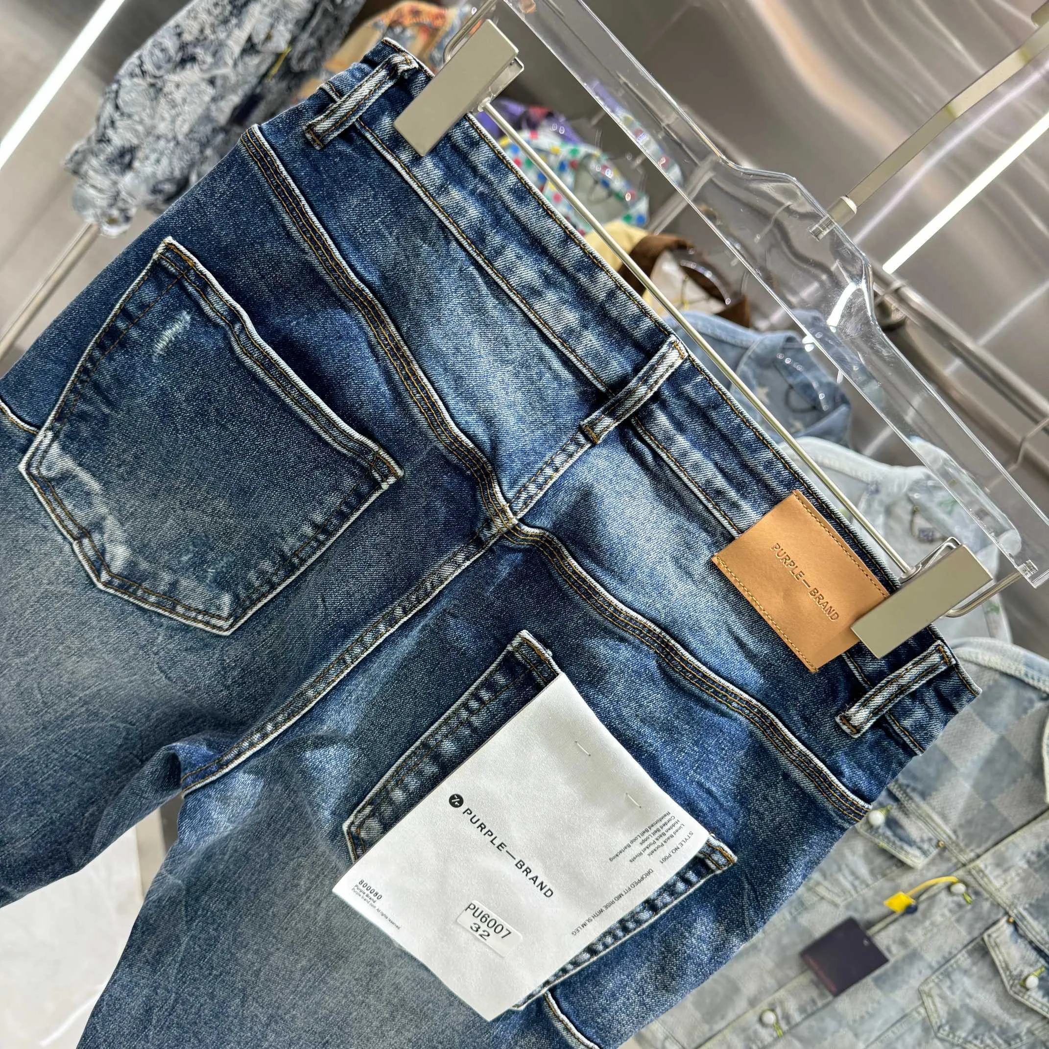 🅿️310 Purple Brand ripped street fashion style slim fit stretch jeans color dark blue size 30 32 34 36 38