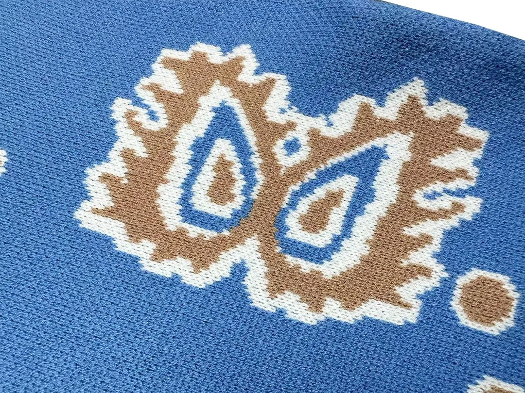 P260 Rhude 23rd autumn and winter new wheat ear🍃jacquard loose sweater Size: M L XL XXL