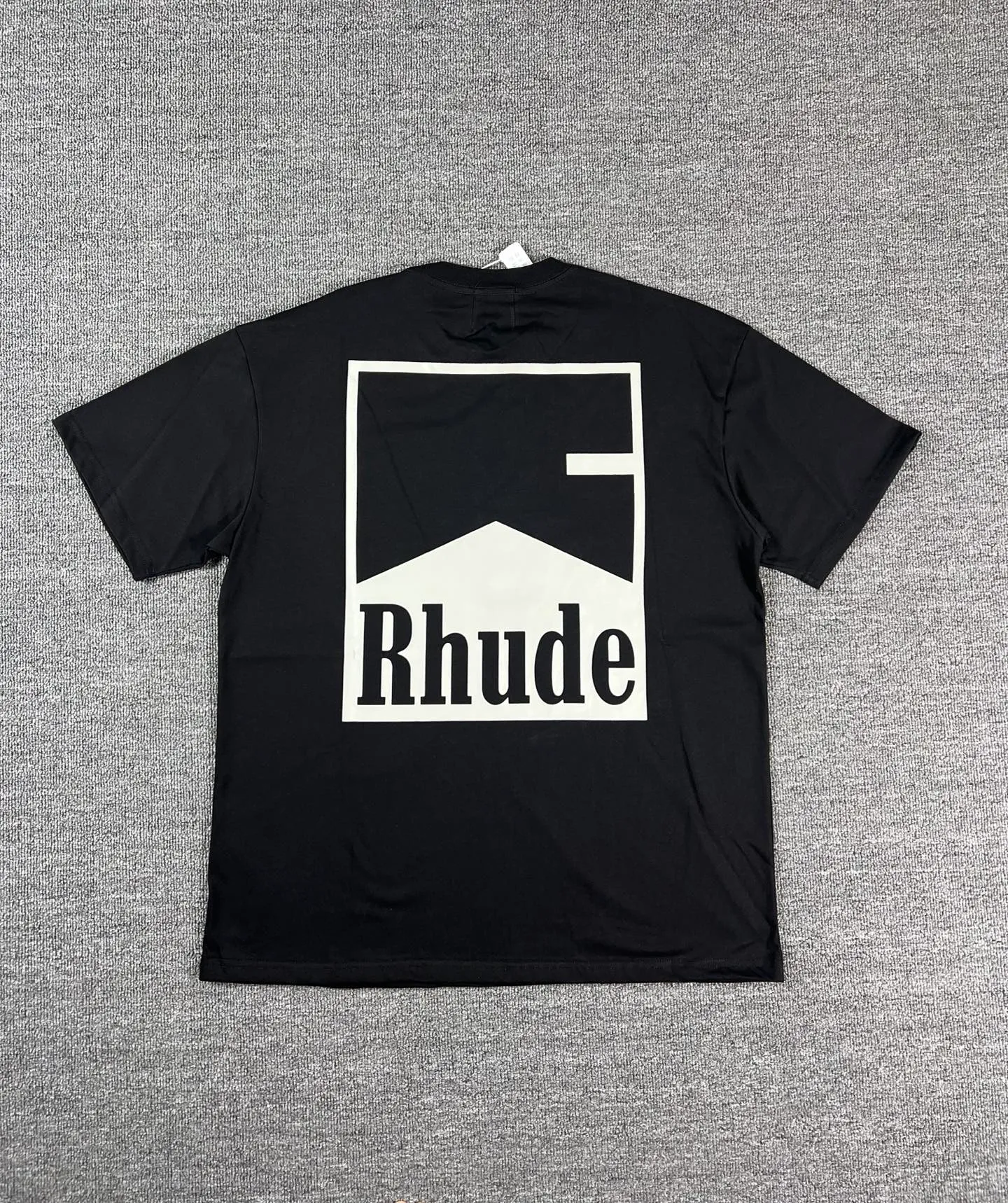 No. 812 #P122 #美ChaoRhude Graphic-print Logo environmentally friendly water glue printing High-quality double yarn pure cotton short-sleeved T-shirt Size: S M L XL