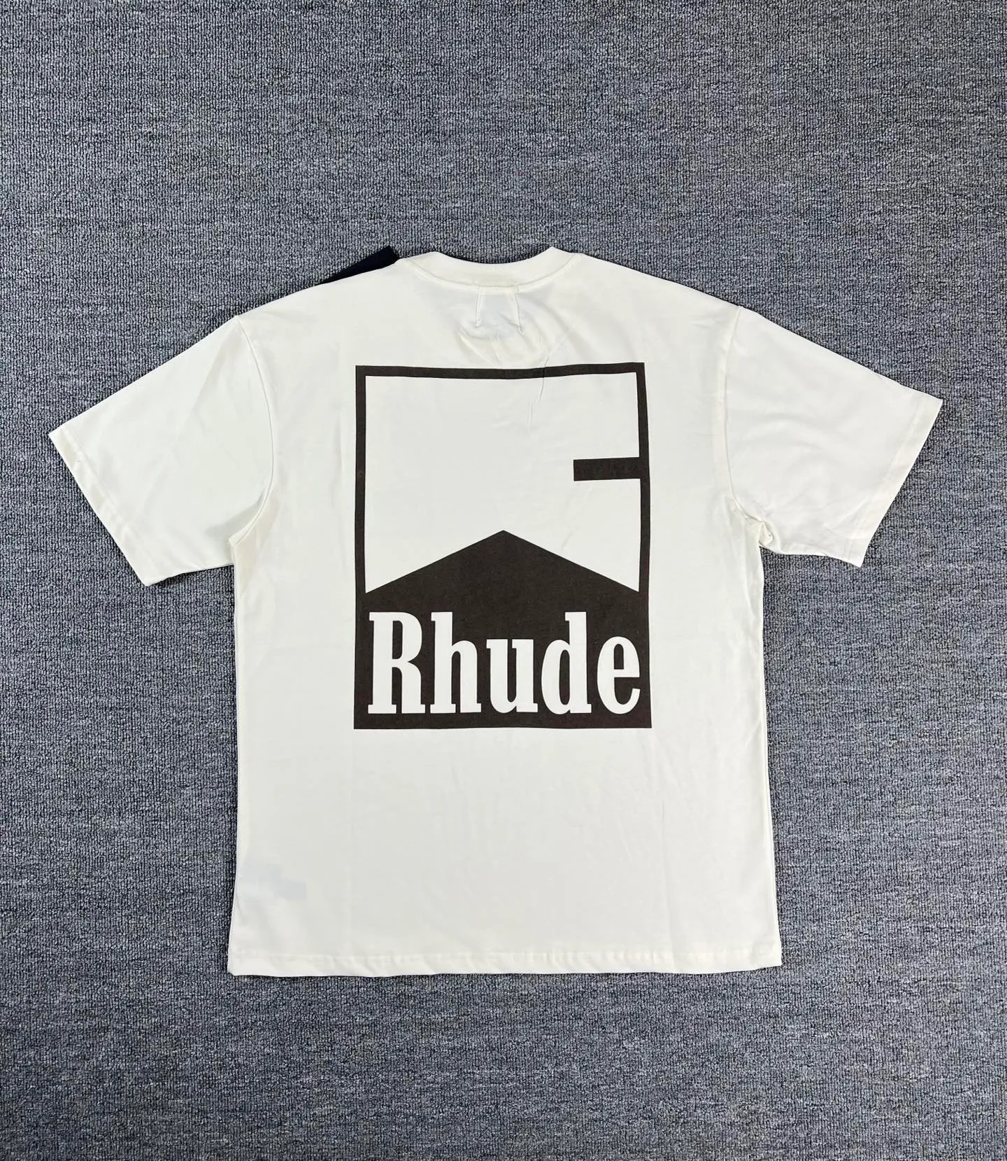 No. 812 #P122 #美ChaoRhude Graphic-print Logo environmentally friendly water glue printing High-quality double yarn pure cotton short-sleeved T-shirt Size: S M L XL