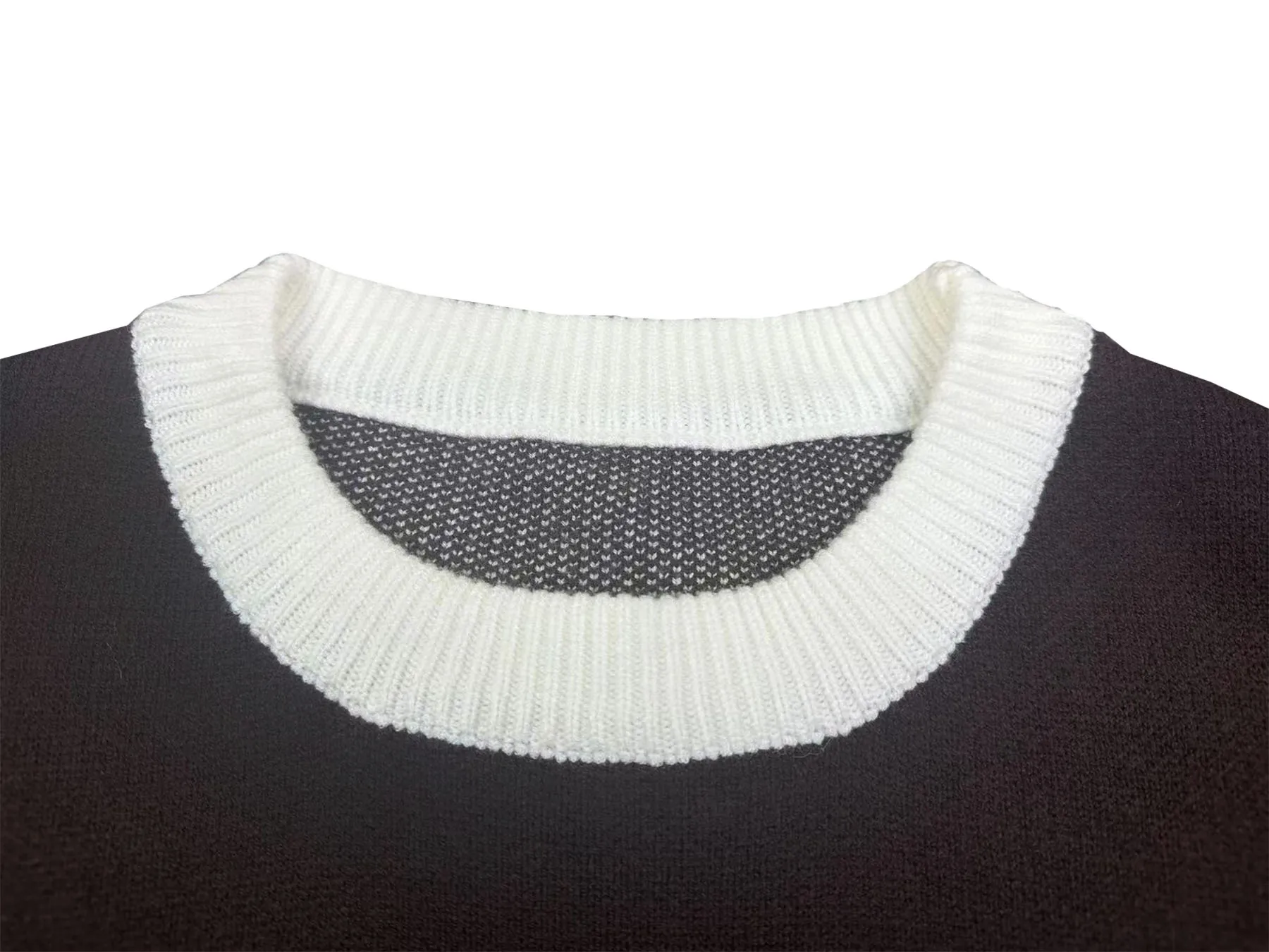 P240 Rhude new raglan sleeve contrasting printed letter crew neck sweater Color: brown and white Size: M L XL XXL