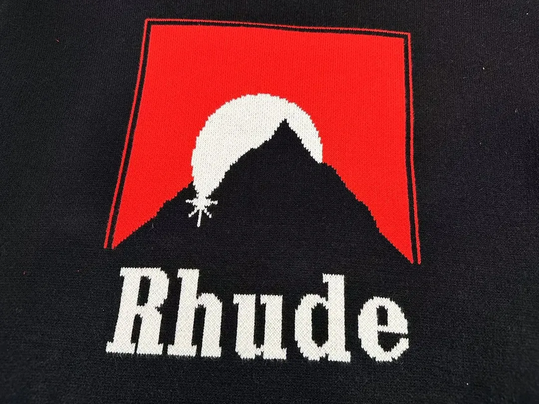 P240 Rhude 23rd new model🌄jacquard loose sweater Size: M L XL XXL