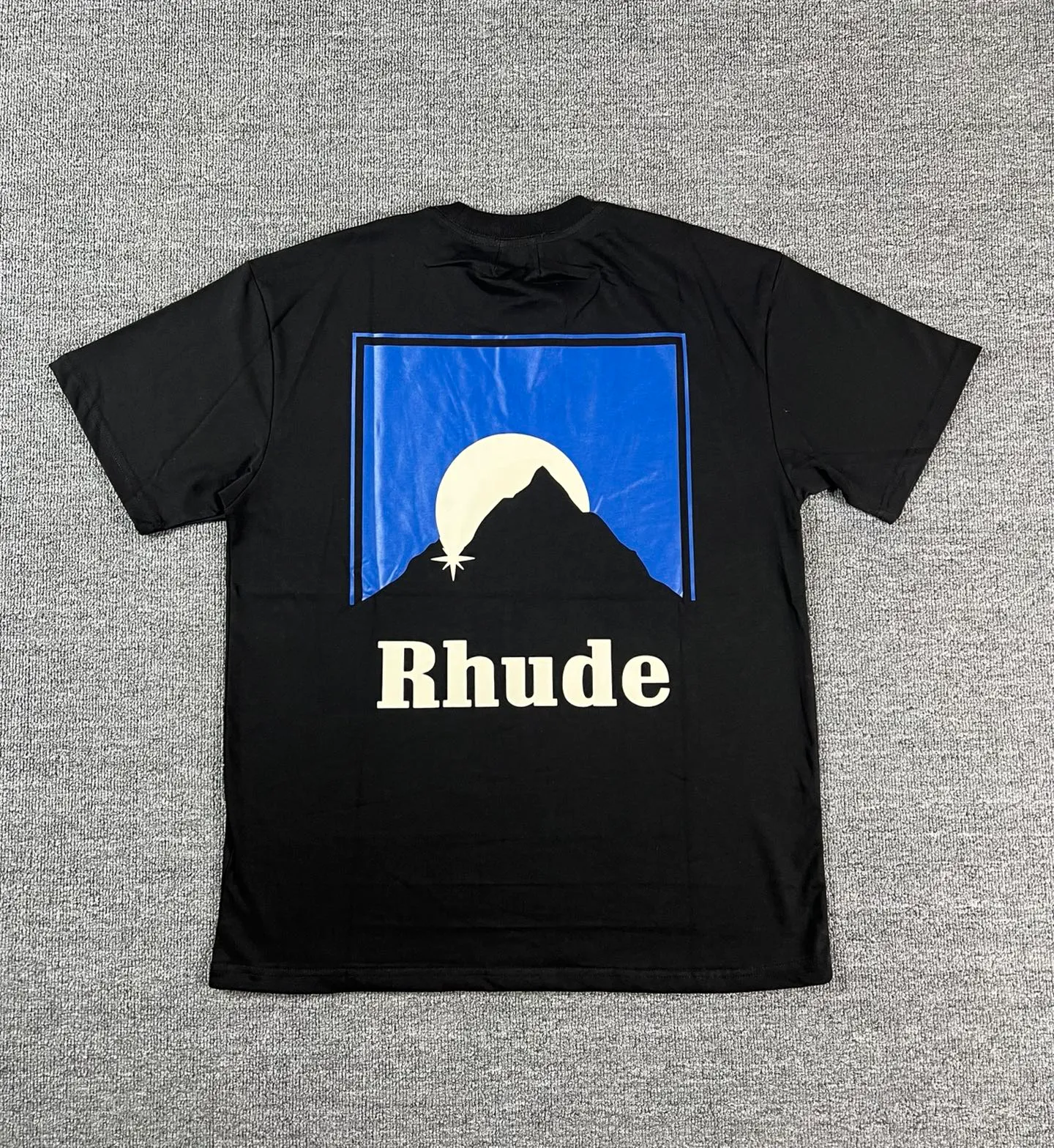 No. 810 #P122 #美ChaoRhude Graphic-print Logo environmentally friendly water glue printing High-quality double yarn pure cotton short-sleeved T-shirt Size: S M L XL
