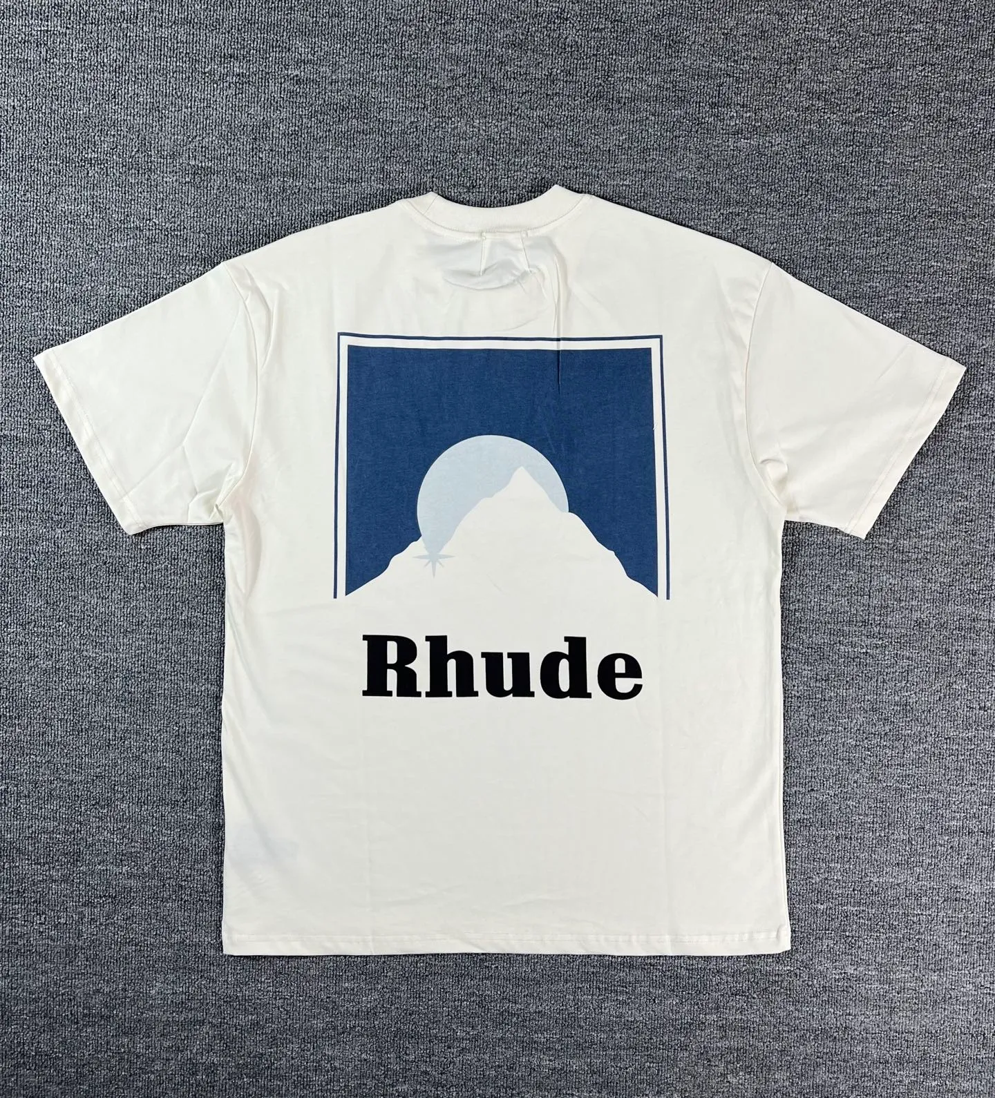 No. 810 #P122 #美ChaoRhude Graphic-print Logo environmentally friendly water glue printing High-quality double yarn pure cotton short-sleeved T-shirt Size: S M L XL