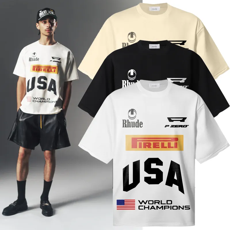P106 No. 757 RHUDE US CHAMPS TEE short-sleeved T-shirt | Another photo shoot by Butler