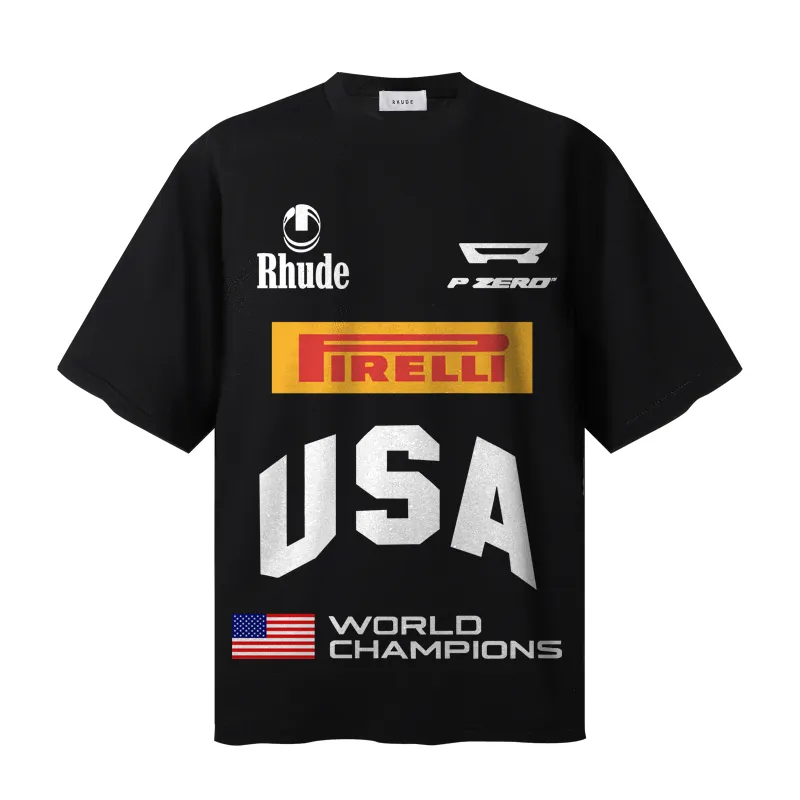 P106 No. 757 RHUDE US CHAMPS TEE short-sleeved T-shirt | Another photo shoot by Butler