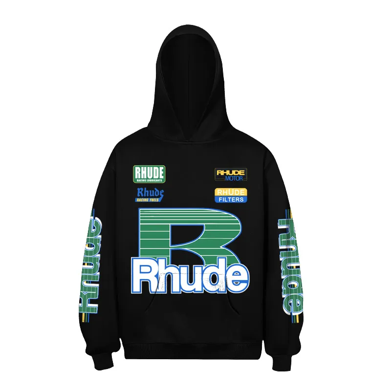 P160 No. 835 Rhude Roadway Racing Hoodie terry sweatshirt | Another photo shoot butler