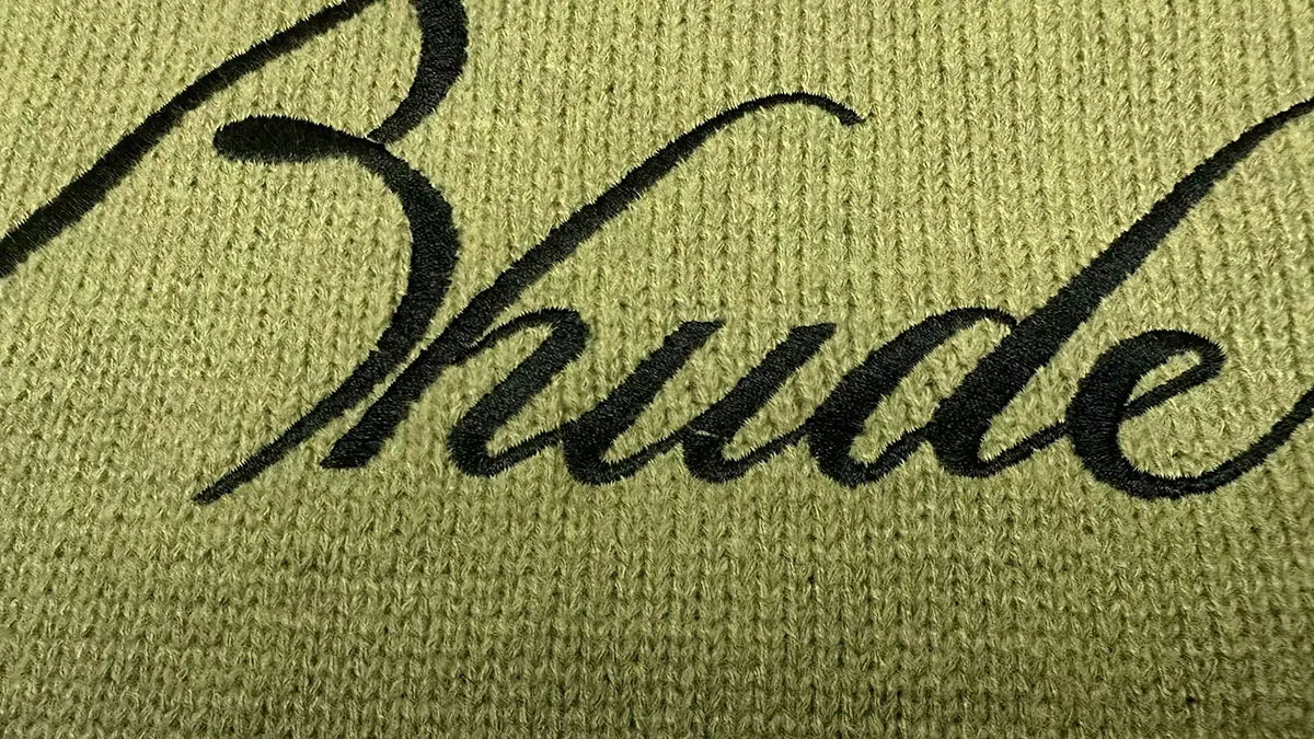 P240 Rhude new simple design letter loose sweater Color: Green White Size: M L XL XXL