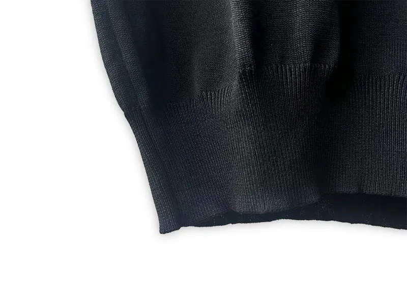 P190 Rhude 24 spring and summer new classic round neck letter embroidered knitted short sleeves Color: White Black Size: M L XL XXL
