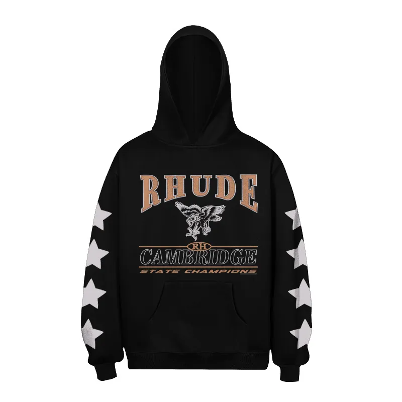 P160 No. 840 Rhude Cambridge State Champions Hoodie terry sweatshirt | Another photo shoot by Butler