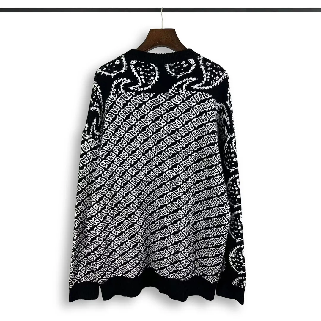 P270 Rhude new cashew small floral jacquard loose sweater Size: M L XL XXL