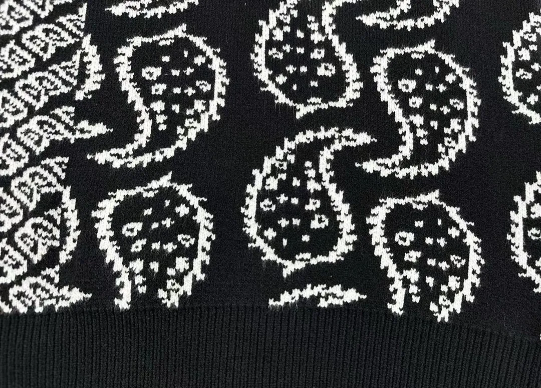 P270 Rhude new cashew small floral jacquard loose sweater Size: M L XL XXL