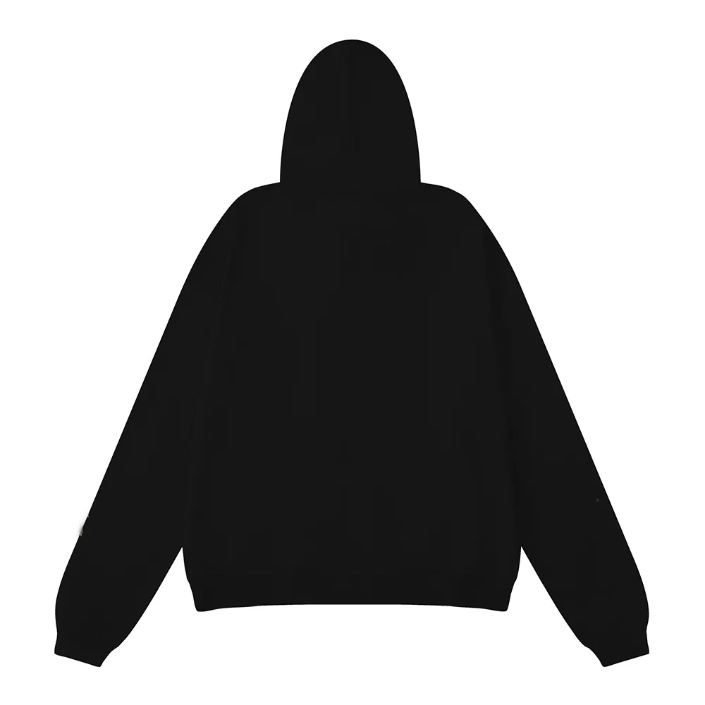 No. 8202, batch 220, Jordan Clarksons same style Young Thug Sp10der 555555 pure cotton terry loose casual hoodie sweatshirt for men and women Color: Black; Size: S M L XL