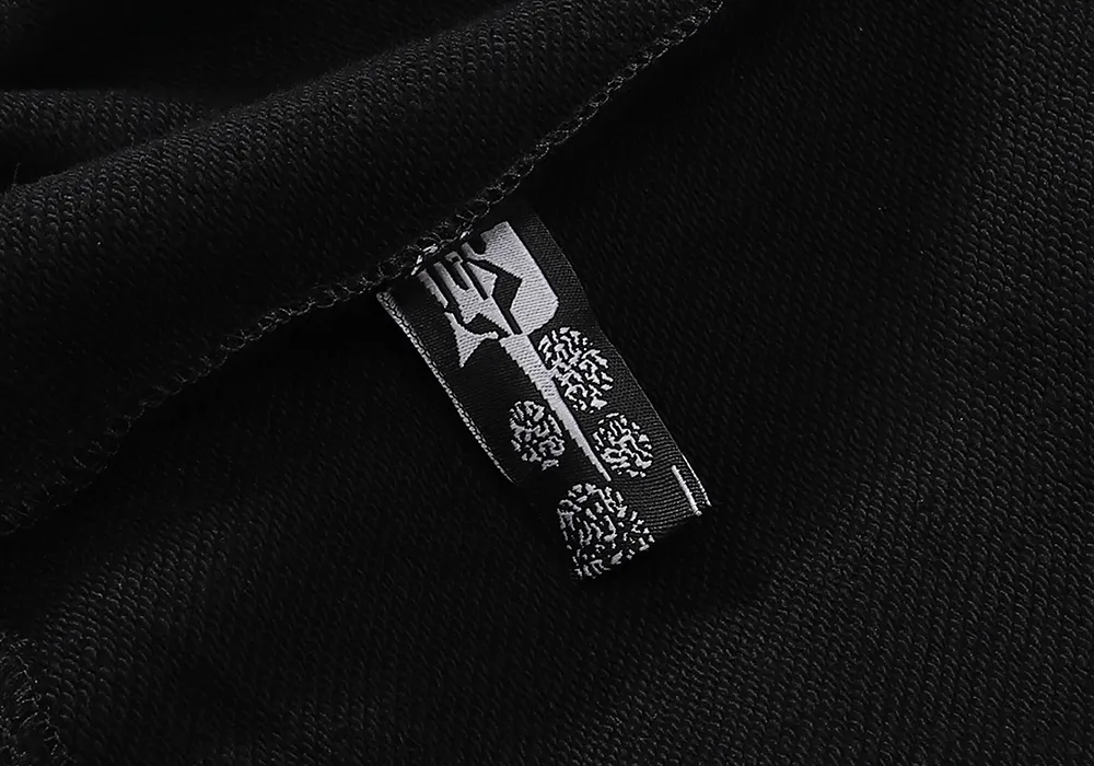 No. 8202, batch 220, Jordan Clarksons same style Young Thug Sp10der 555555 pure cotton terry loose casual hoodie sweatshirt for men and women Color: Black; Size: S M L XL