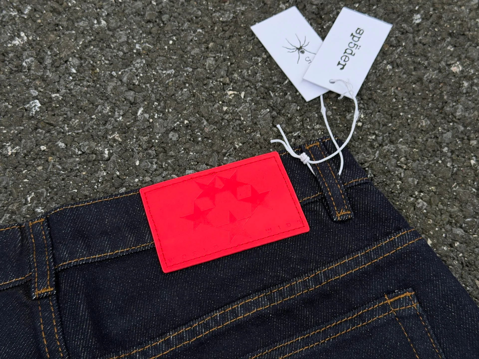 P250 (Outdoor original picture direct) top version Sp10der street fashion brand foam printed big star washed and distressed casual jeans for men and women color: raw cow color code number: 28 30 32 34 36
