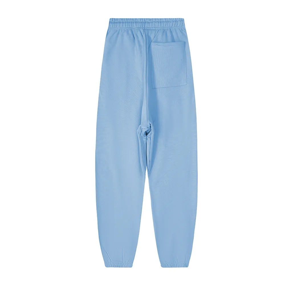 No. 8308, batch 220, the same style as American fashion stars Sp10der 555555 hot diamond foam printing high quality pure cotton casual sweatpants casual pants Color: grass green, sky blue; Size: S M L XL