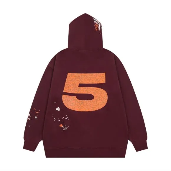 P170 new sweatshirt model number S22 Sp10der 555 black maroon