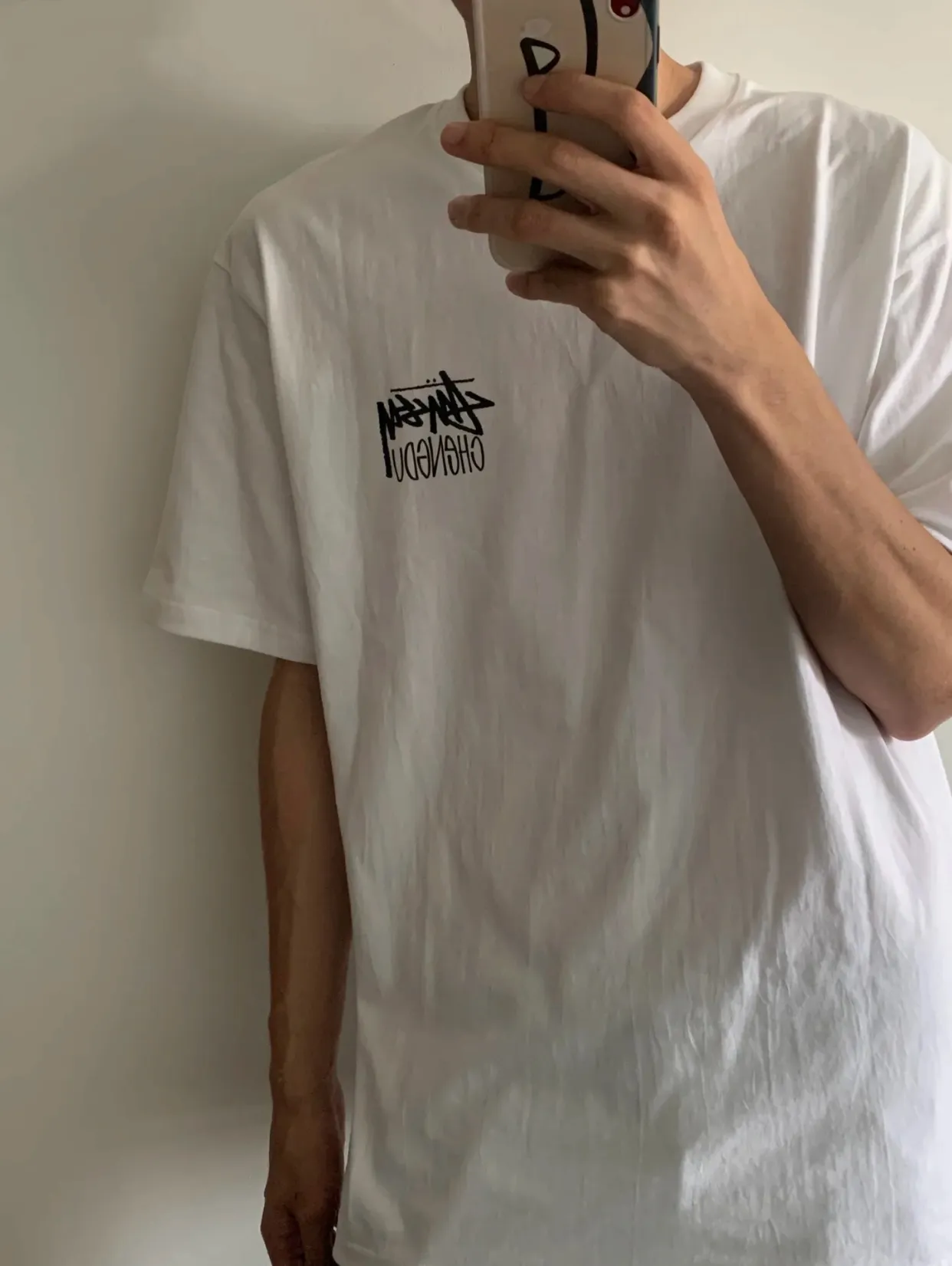 Lion T-shirt STUSSY 24FW CHENGDU CHAPTER TEE Chengdu limited short-sleeved Tee black and white S-XL