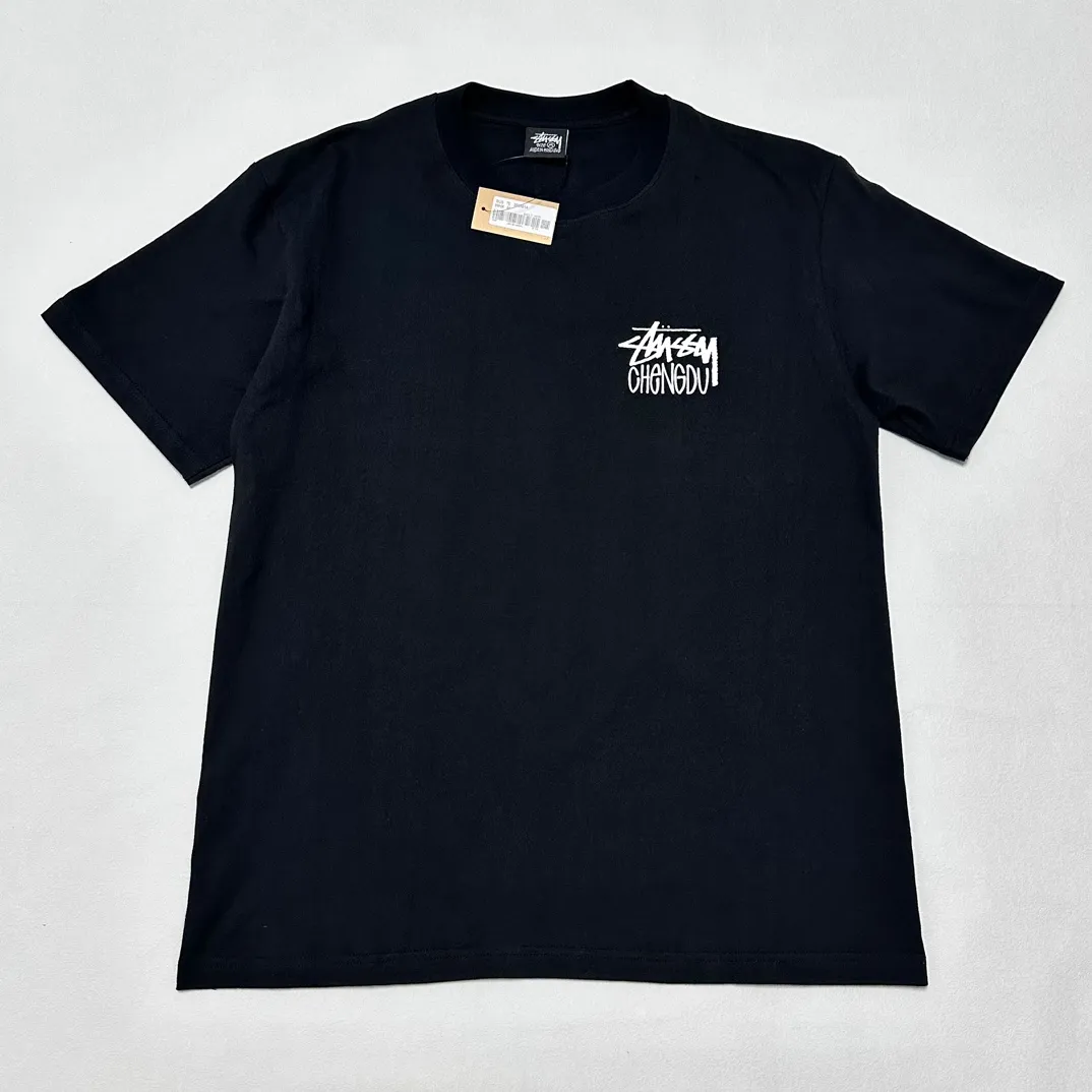 Spot goods! Lion T-shirt STUSSY 24FW CHENGDU CHAPTER TEE Chengdu limited short-sleeved Tee black and white S-XL
