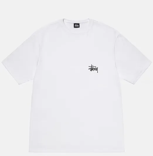 STUSSY SS24 SUNSET TEE Sunset Coconut Beach View T-shirt Black and White S-XL