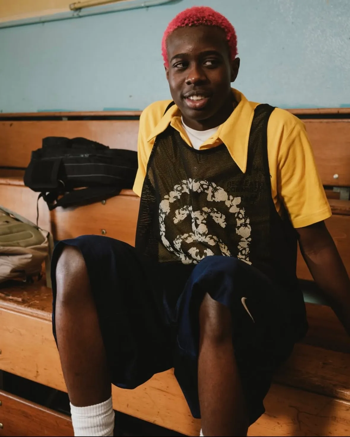 DT vest STUSSY X DENIM TEARS joint model SS25 MESH TANK garland mesh hollow vest black S- XL