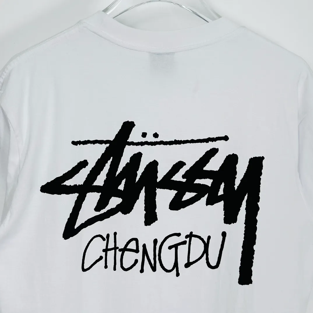 STUSSY FW24 CHENGDU TEE Classic Chengdu limited short-sleeved TEE black and white S-XL