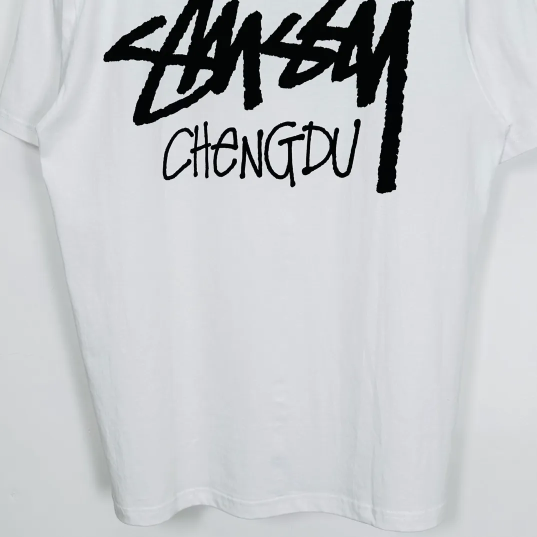 STUSSY FW24 CHENGDU TEE Classic Chengdu limited short-sleeved TEE black and white S-XL