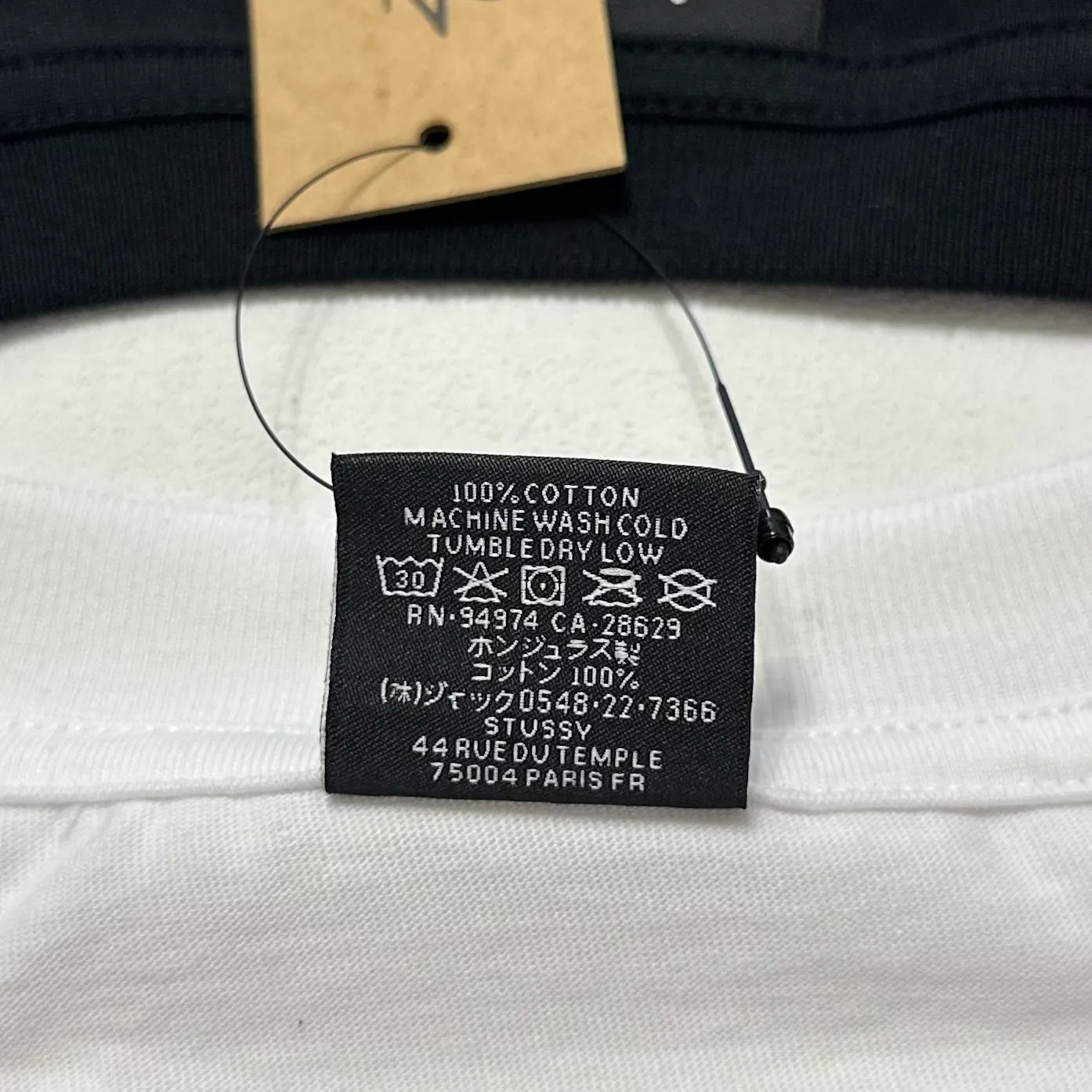 Detailed shooting of fish bone T-shirt STUSSY SS25 X-RAY FISHIN TEE Cha fish X-ray printed pattern short sleeves black and white S- XL