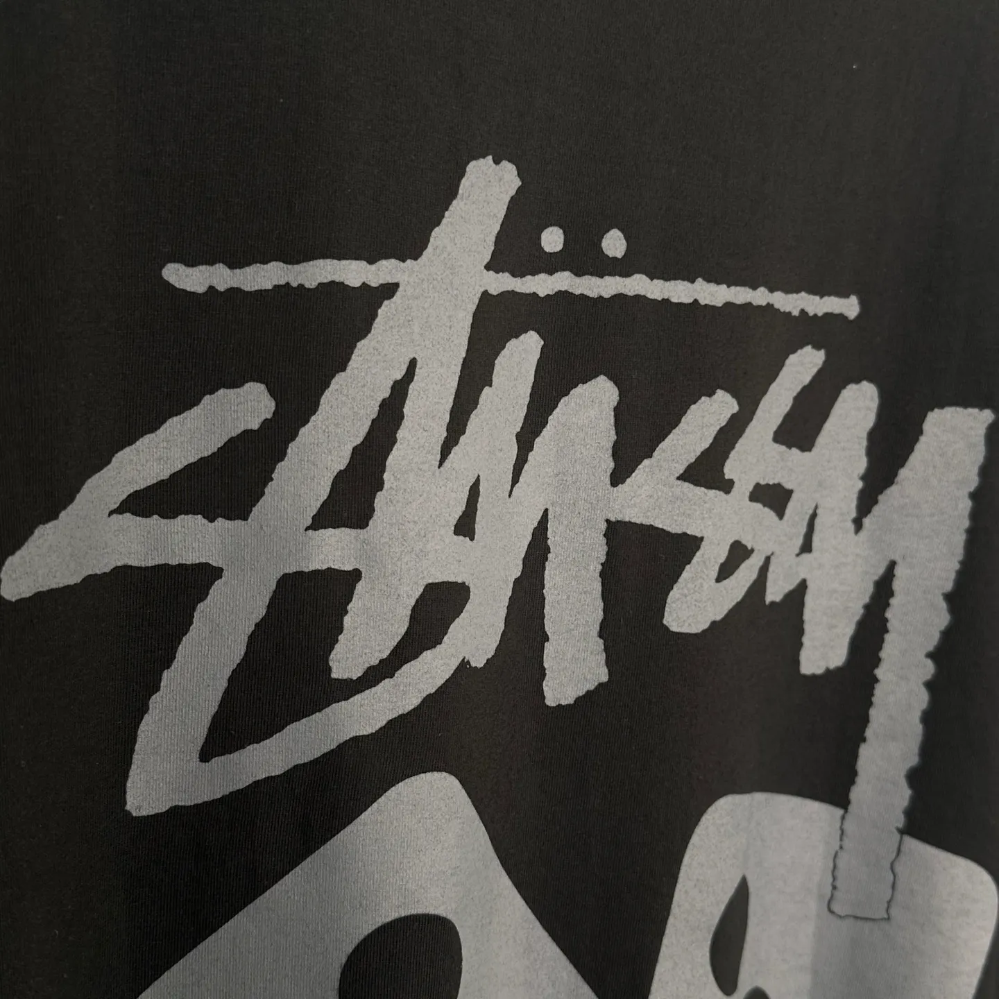 STUSSY SS25 DICE TEE PIGMENT DYED dice letter pattern printed short-sleeved T-shirt black off-white S-XL