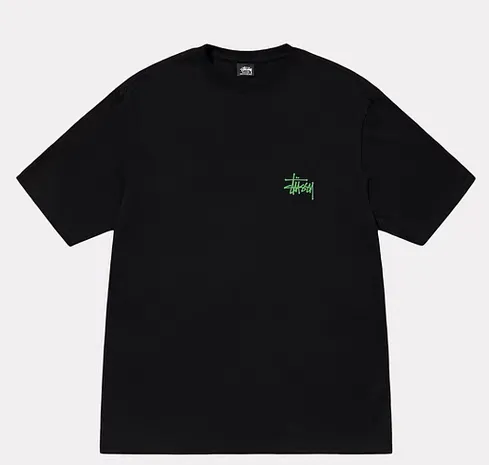 Fishbone T-shirt STUSSY SS25 X-RAY FISHIN TEE Fish X-ray printed pattern short sleeves black and white S- XL