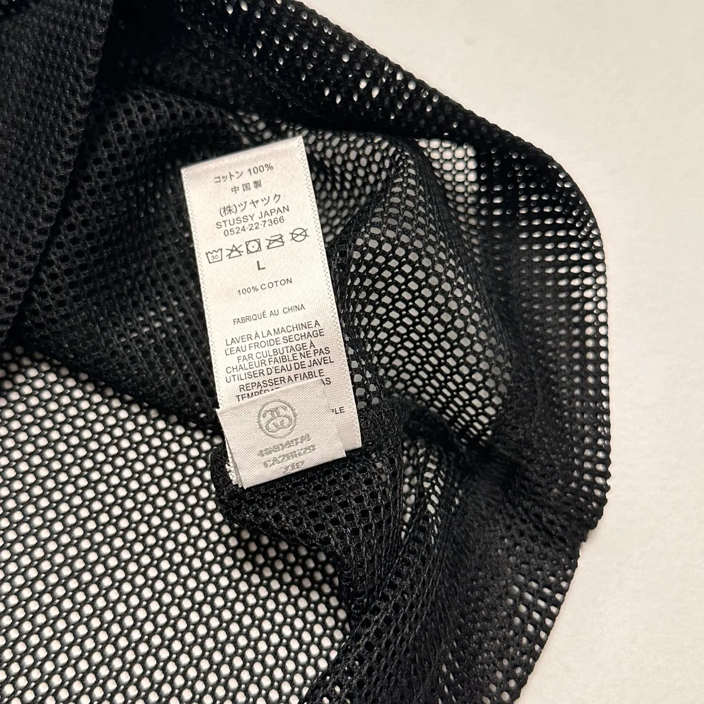 DT vest STUSSY X DENIM TEARS joint model SS25 MESH TANK garland mesh hollow vest black S- XL