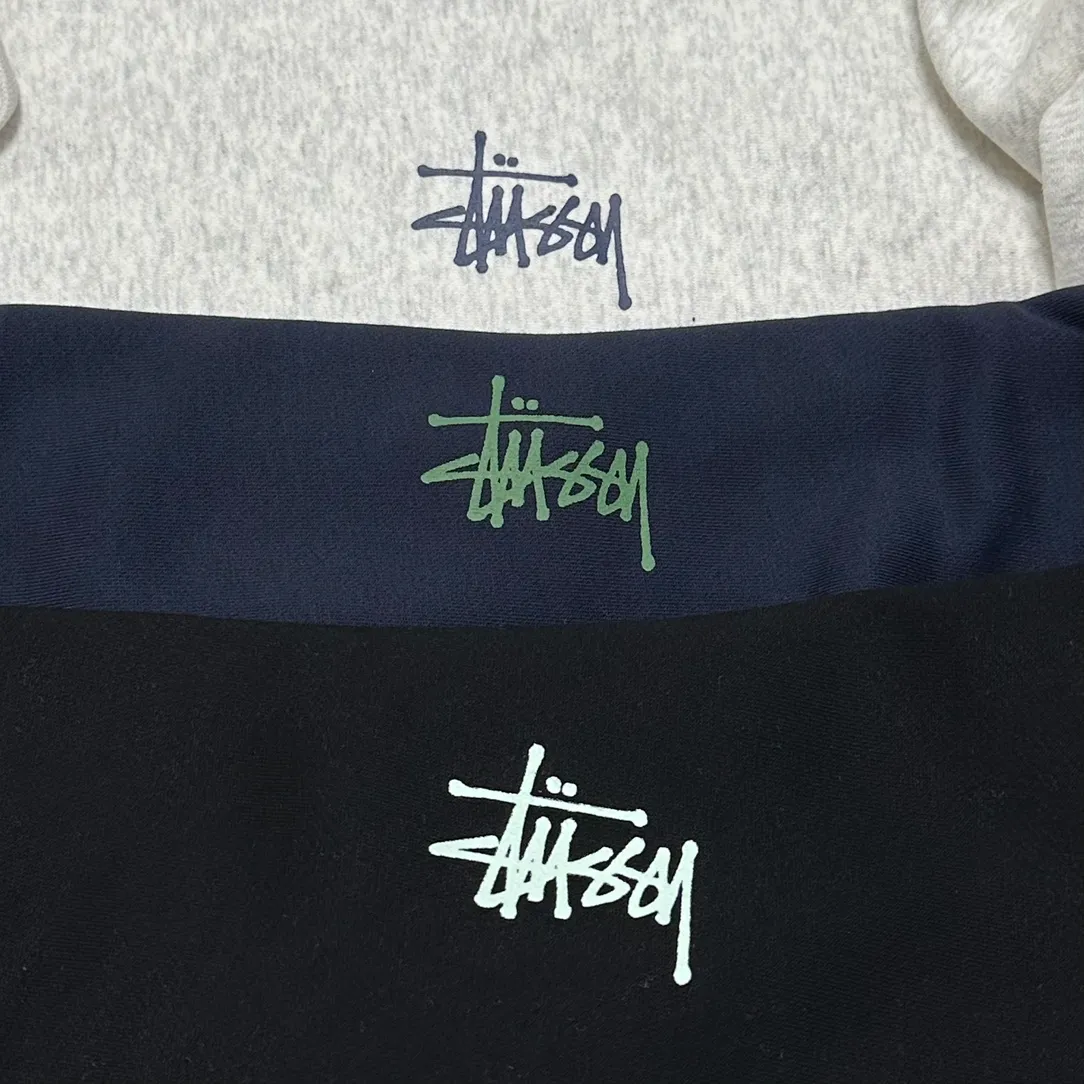 Graffiti word sweatshirt Stussy FW24 BUILT IN USA HOODIE English logo on the back plus velvet hooded sweatshirt/hoodie black gray dark blue S-XL