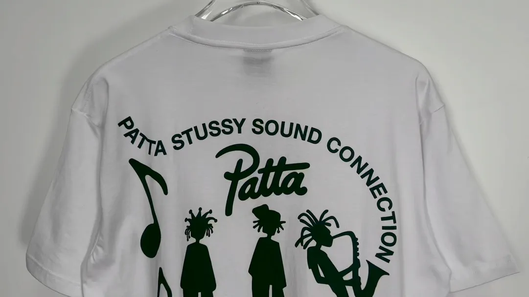 STUSSY X PATTA joint model SS24 TEE musician T-shirt black and white S-XL