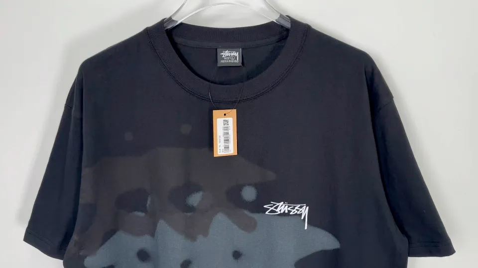 Surfer T-shirt STUSSY SS25 LOW TIDE TEE dyed design American retro short-sleeved black and white S-XL