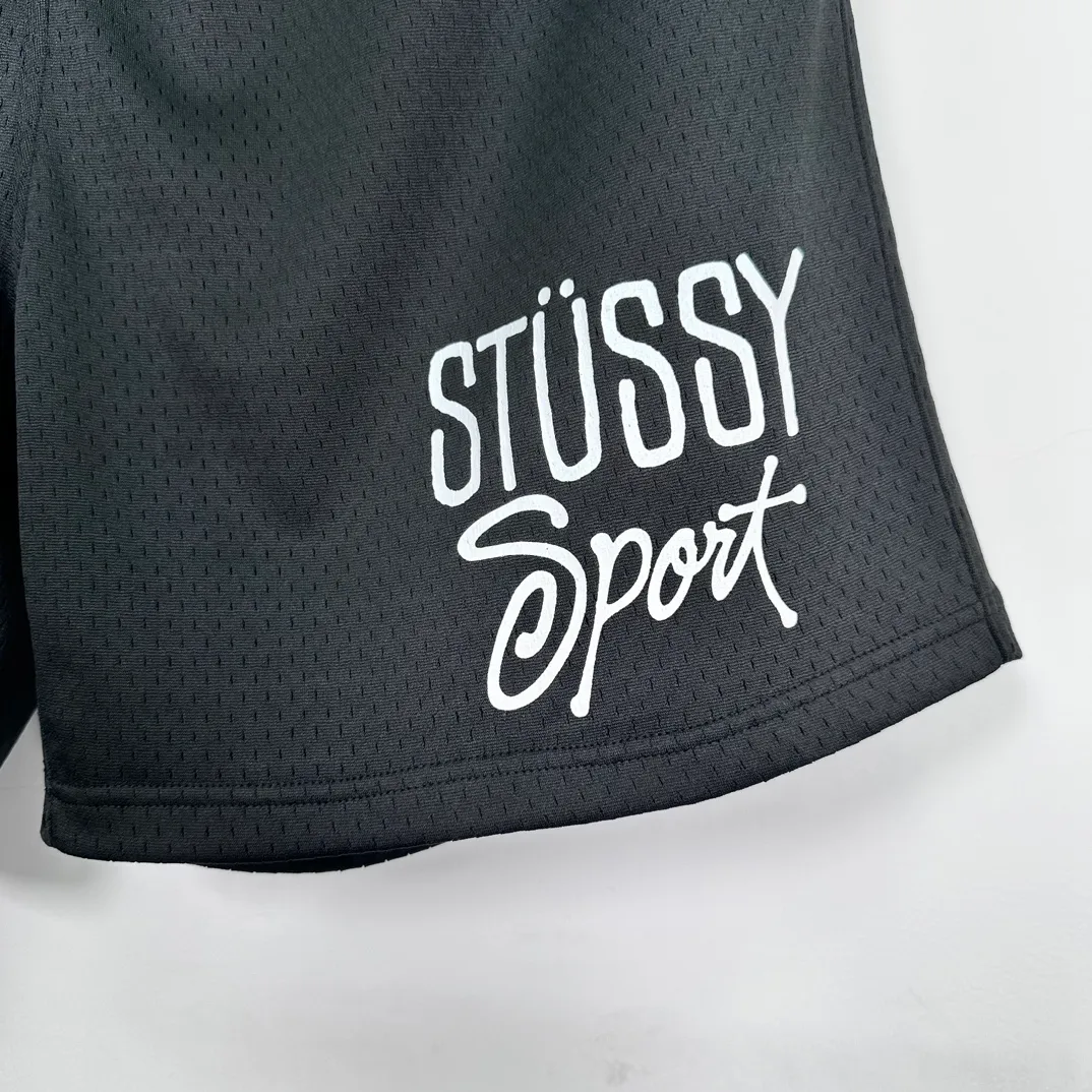 STUSSY SS24 SPORT SHORT casual mesh shorts black S-XL