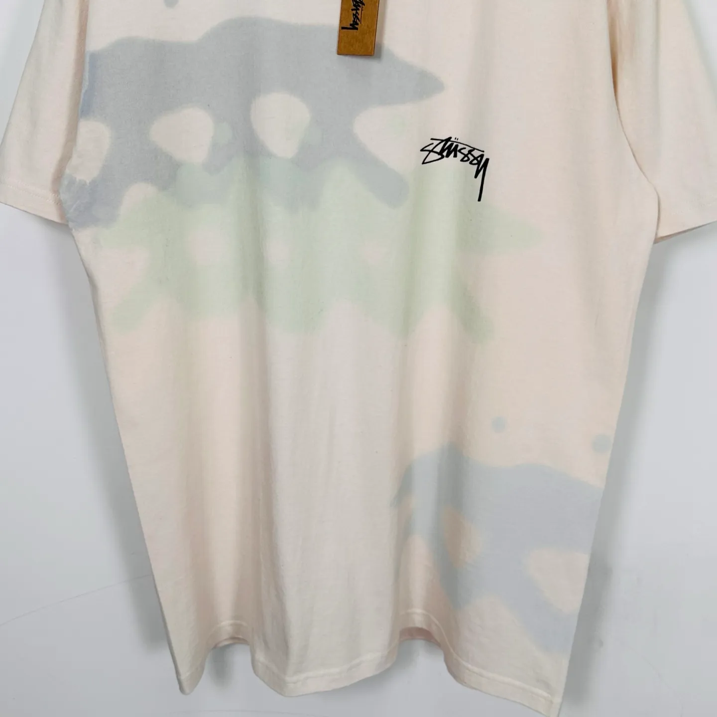 Surfer T-shirt STUSSY SS25 LOW TIDE TEE dyed design American retro short-sleeved black and white S-XL