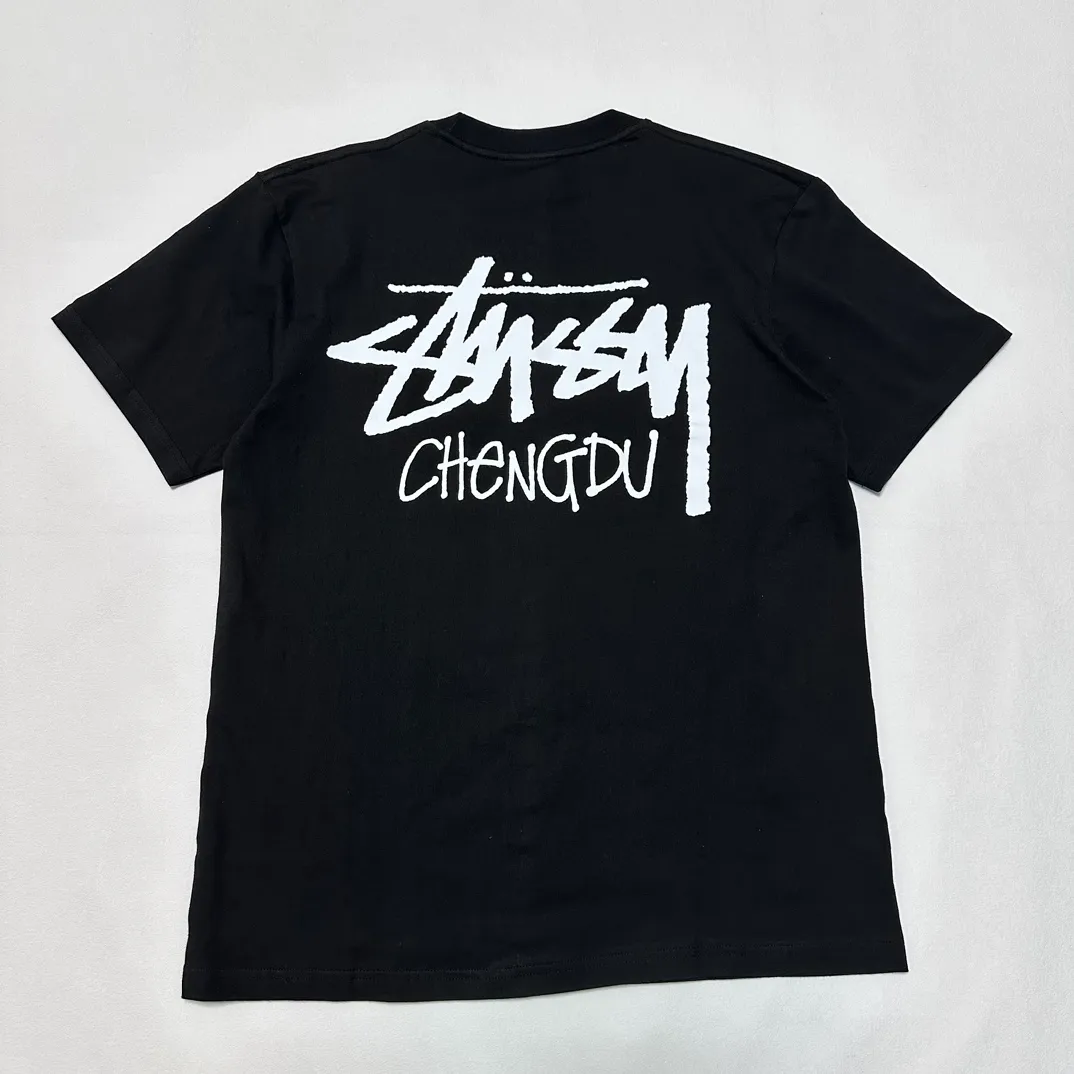 STUSSY FW24 CHENGDU TEE Classic Chengdu limited short-sleeved TEE black and white S-XL