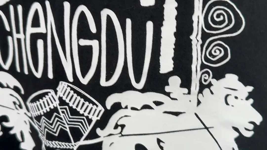 Lion T-shirt STUSSY 24FW CHENGDU CHAPTER TEE Chengdu limited short-sleeved Tee black and white S-XL