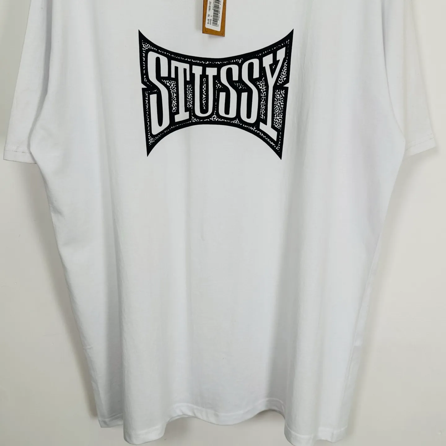 Replacement order and return of goods! Champion flag T-shirt STUSSY FW24 CHAMPION TEE black and white S-XL