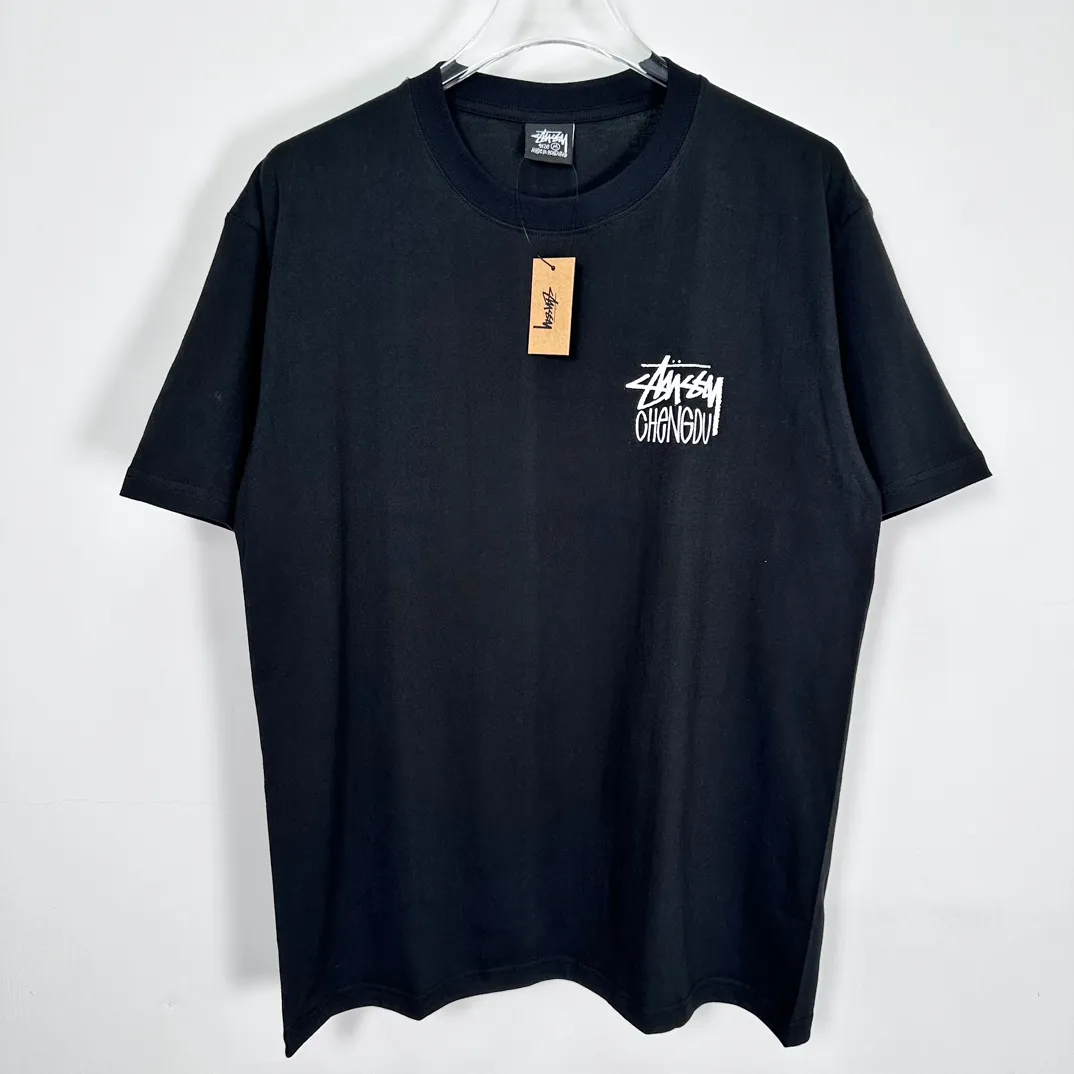 Spot goods! Lion T-shirt STUSSY 24FW CHENGDU CHAPTER TEE Chengdu limited short-sleeved Tee black and white S-XL