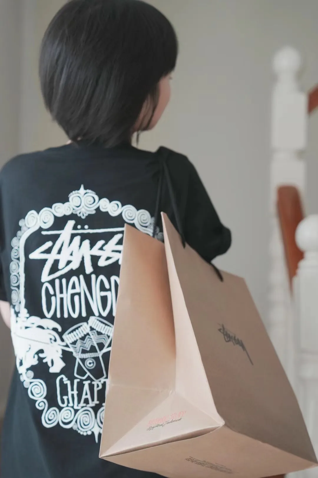 Spot goods! Lion T-shirt STUSSY 24FW CHENGDU CHAPTER TEE Chengdu limited short-sleeved Tee black and white S-XL