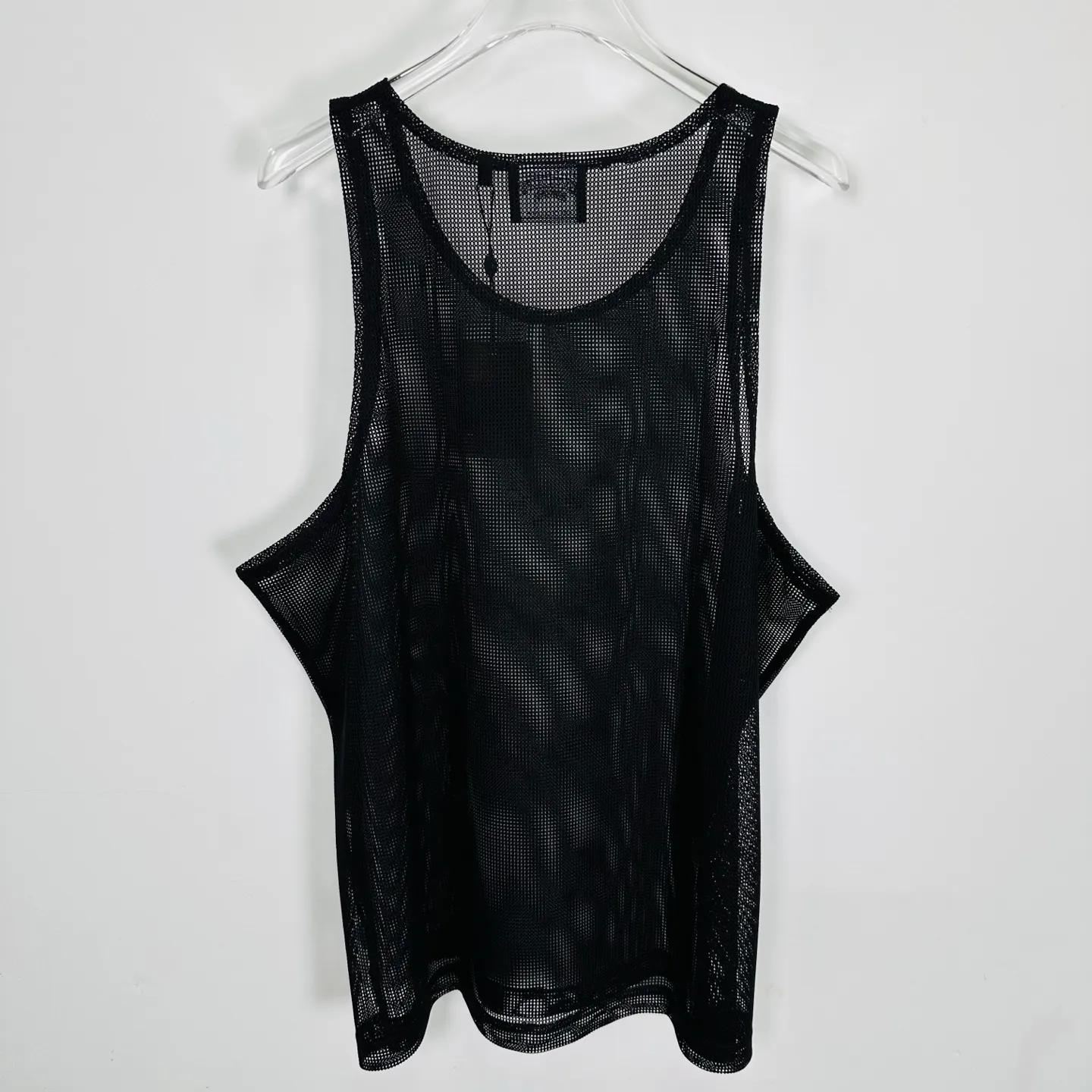 DT vest STUSSY X DENIM TEARS joint model SS25 MESH TANK garland mesh hollow vest black S- XL