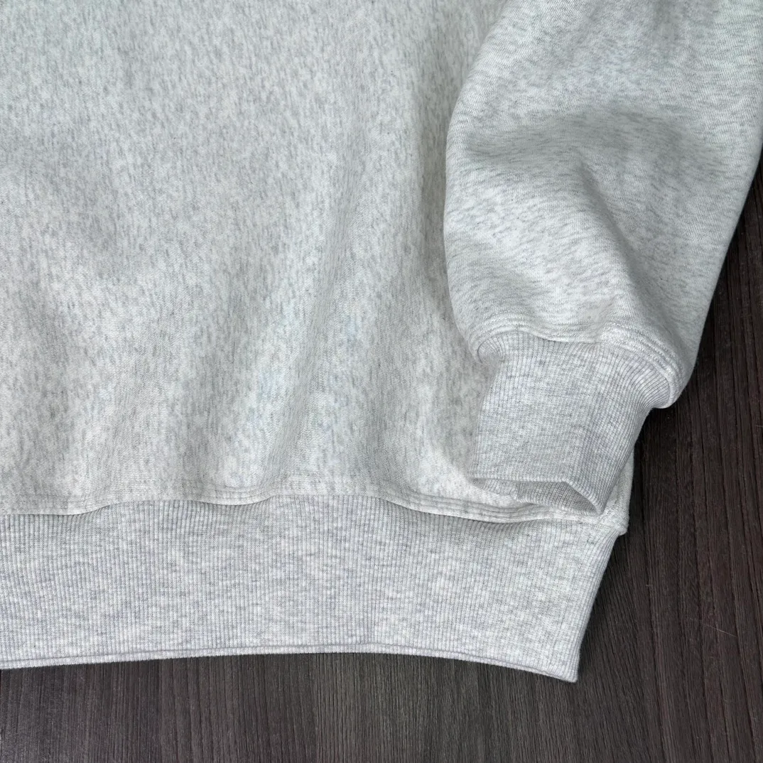 STUSSY 23FW SS-LINK CREW Double S-shaped chain printed pattern round neck sweatshirt, same style for men and women, black light gray S-XL