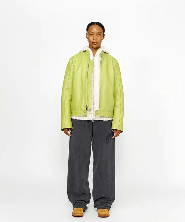 Washed sweatpants STUSSY FW24 FLEECE PANT FADED GRAPHIC loose thin velvet sweatpants with logo on the side, washed black S- XL