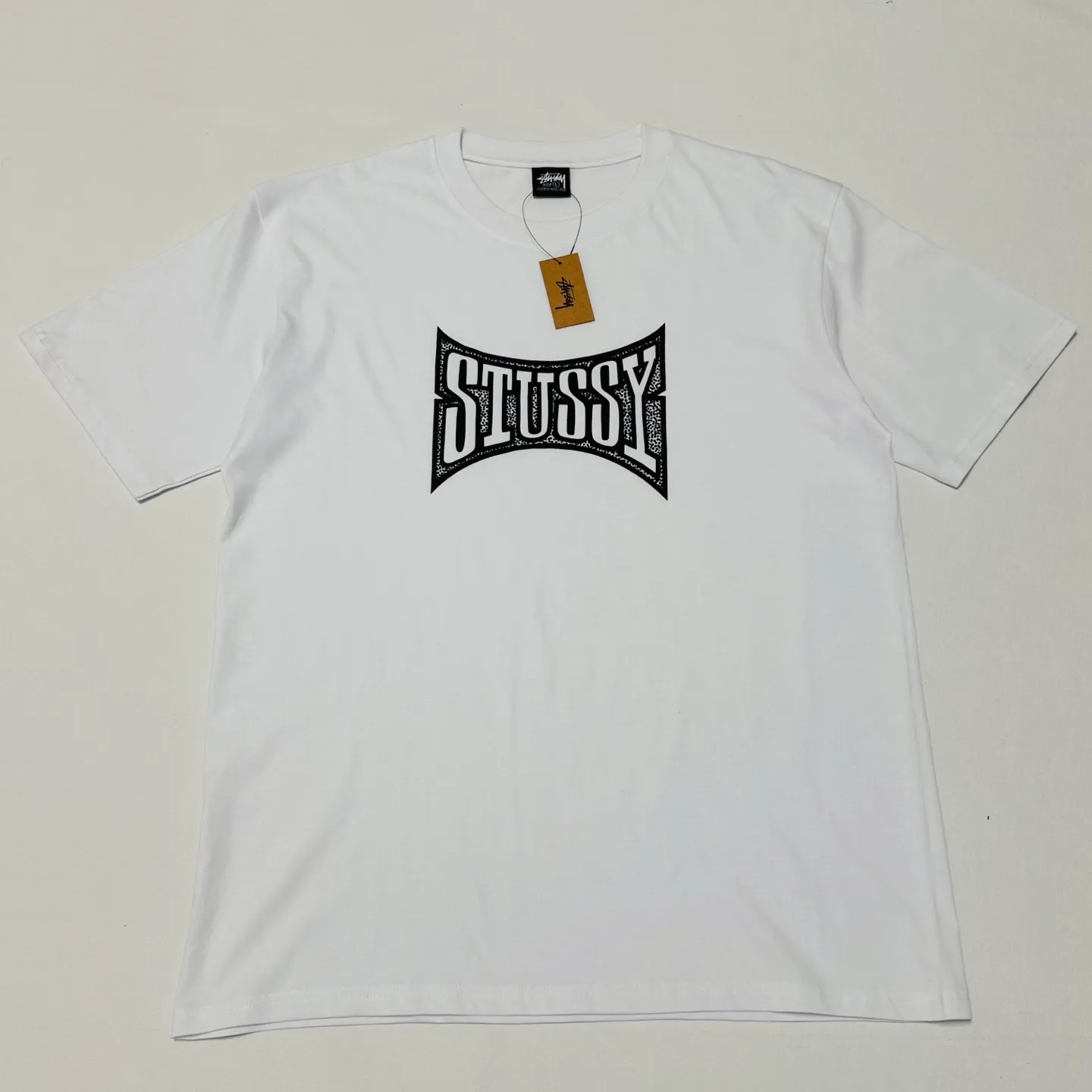 Champion flag T-shirt STUSSY FW24 CHAMPION TEE black and white S-XL
