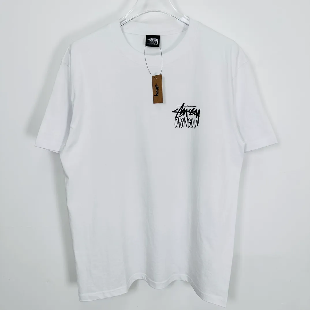 Spot goods! Lion T-shirt STUSSY 24FW CHENGDU CHAPTER TEE Chengdu limited short-sleeved Tee black and white S-XL